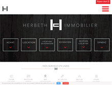 Tablet Screenshot of herbeth-immobilier.com